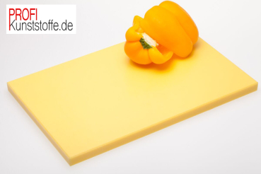 70 cm x 30 cm , gelbes Kunststoffschneidbrett, PROFIBRETT aus Vollkunststoff, HACCP geeignet, Spülmaschinenfest, höchst messerschonend, Industriequalität, für alle Lebensmittel geeignet